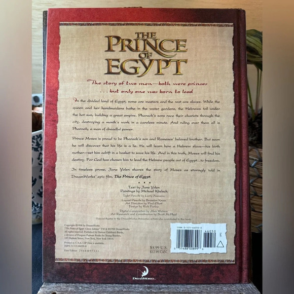 VINTAGE 1998 The Prince of Egypt Hardcover Children’s Book (Fully Illustrated) - Picture 3 of 12